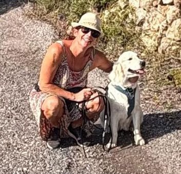 Martina Wald mit Hund